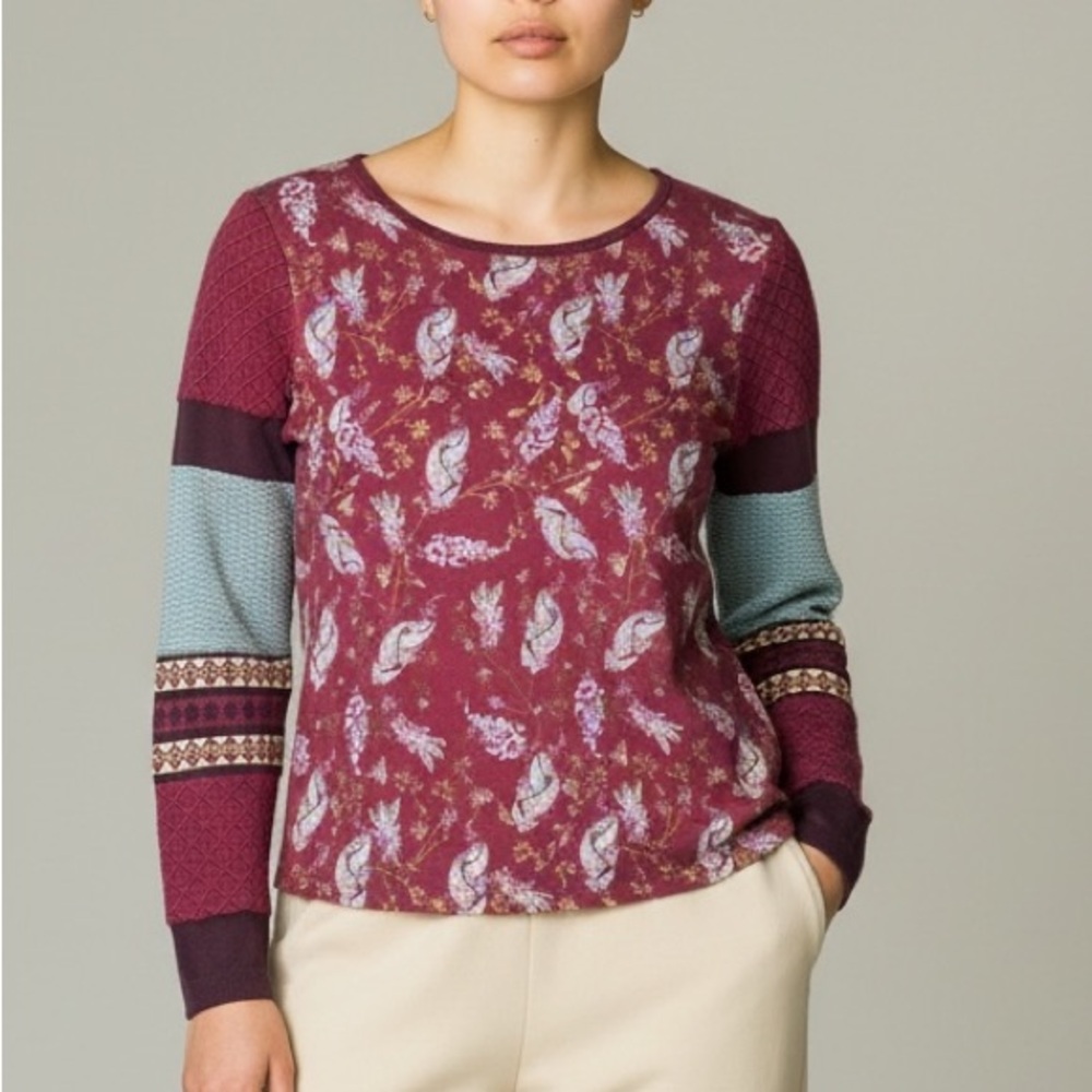 Sundance Sharrar Sweater Women’s S Paisley Pink Long Statement Sleeves Boho Chic